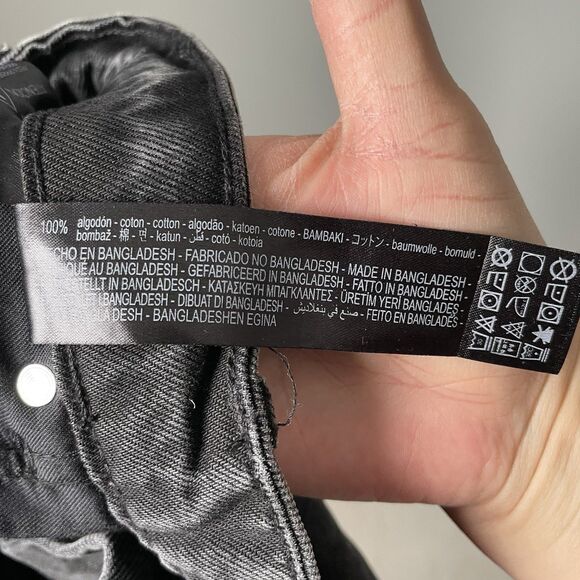 ZARA Black Denim 100% Cotton Jean Shorts Women's Size 32 - Picture 7 of 7